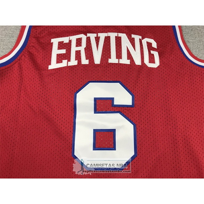 Camiseta Philadelphia 76ers Julius Erving NO 6 Mitchell & Ness 1982-83 Rojo